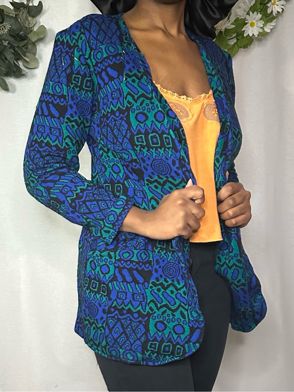 All That Jazz vintage 80s new wave print jacket
